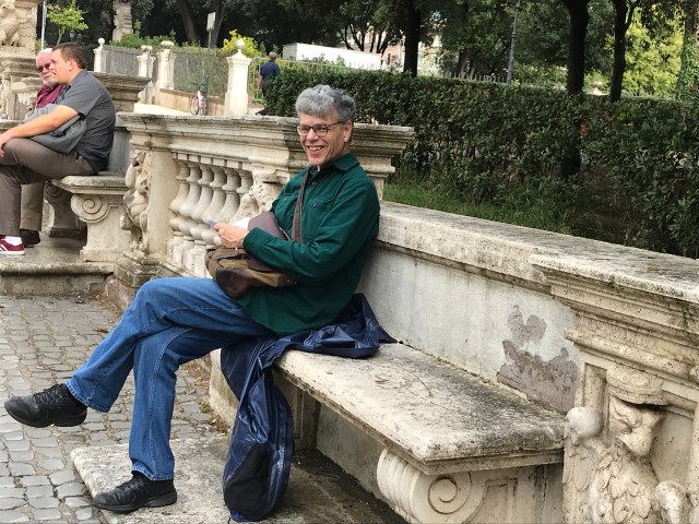 Paul is pleased that we found the Borghese Gallery and it stopped raining.