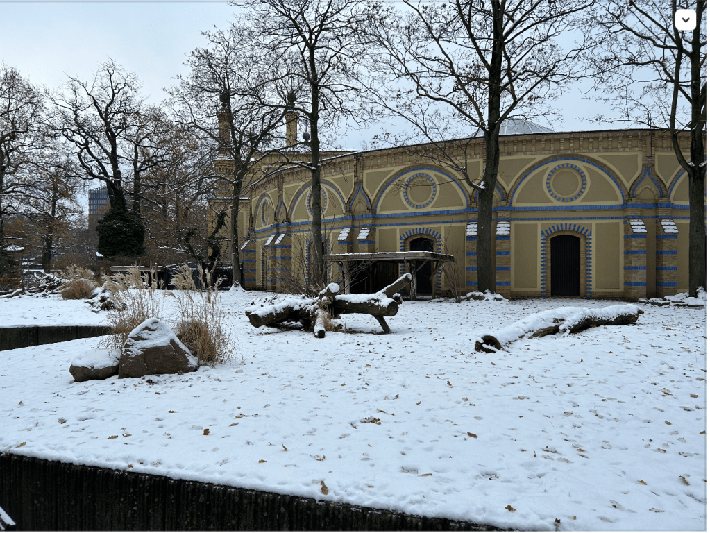 
Antelope house in Berlin zoo in winter